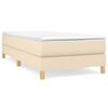vidaXL Boxspringbettgestell Creme 90x200 cm Stoff