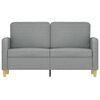 vidaXL 2-Sitzer-Sofa Hellgrau 120 cm Stoff