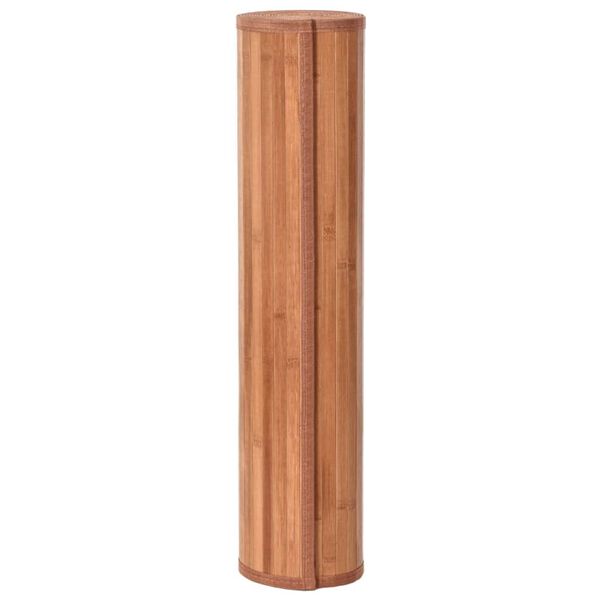 vidaXL Teppich Rechteckig Braun 60x400 cm Bambus