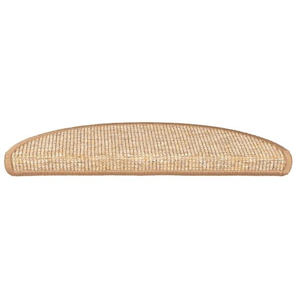 vidaXL Stufenmatten 15 Stk. 56x17x3 cm Hellbraun Halbrund