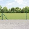 vidaXL Zaunpfosten Gr&uuml;n 10 x 0,6 m (Masche 25 x 25 mm) Stahl und PVC