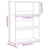 vidaXL B&uuml;cherregal R&auml;uchereiche 80x30x114 cm Holzwerkstoff