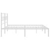 vidaXL Bettgestell mit Kopfteil Metall Wei&szlig; 200x200 cm