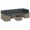 vidaXL Sofa Set 8 stk. Grau Poly-Rattan
