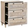 vidaXL Sideboard Wei&szlig; 60 x 33 x 75 cm massives Mangoholz