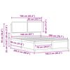 vidaXL Bettgestell mit gepolstertem Kopfteil Dunkelgrau 160 x 200 cm