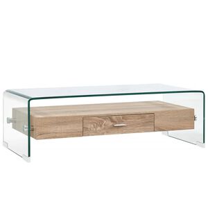 vidaXL Couchtisch Transparent 98&times;45&times;31 cm Hartglas