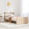 vidaXL Bettgestell mit Kopfteil ohne Matratze 75x190 cm