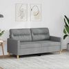 vidaXL 2-Sitzer-Sofa Hellgrau 140 cm Stoff