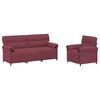 vidaXL Sofa Set 2 stk. Weinrot Stoff
