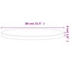 vidaXL Tischplatte &Oslash;80x4 cm Rund Massivholz Buche