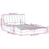 vidaXL Bettgestell ohne Matratze "Hanko" Schwarz 140x190 cm Stoff