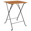 vidaXL Bistrotisch Klappbar 55x54x71 cm Massivholz Teak und Stahl