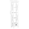vidaXL B&uuml;cherregal mit 1 Schublade Wei&szlig; 40x30x170 cm MDF