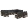 vidaXL Gartensofa-set 13 pcs Grau Poly-Rattan