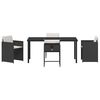 vidaXL Garten Essgruppe 5 pcs Schwarz Poly-Rattan