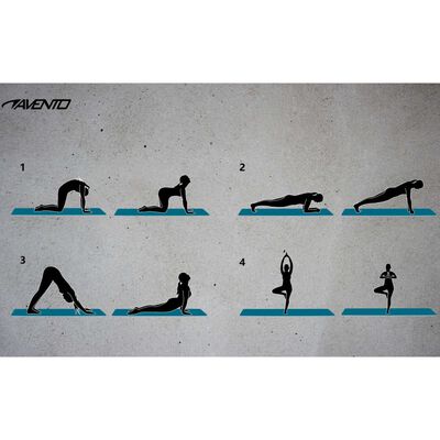 Avento Fitness/Yoga-Matte Schwarz