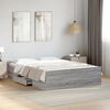 vidaXL Bettgestell mit Schubladen Grau Sonoma 120x190 cm Holzwerkstoff