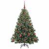 vidaXL K&uuml;nstlicher Weihnachtsbaum mit 150 LEDs Gr&uuml;n 120 cm PE und PVC