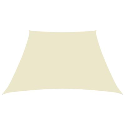 vidaXL Sonnensegel Oxford-Gewebe Trapezförmig 3/5x4 m Cremeweiß