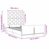 vidaXL Bettgestell mit Kopfteil Taupe 100 x 200 cm Stoff