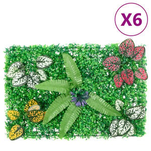 vidaXL Sichtschutz aus Kunstpflanzen 6 Stk. Gr&uuml;n 40x60 cm