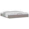 vidaXL Ottoman-Bett ohne Matratze Taupe 180x200 cm Stoff