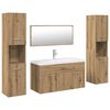 vidaXL 5-tlg. Badm&ouml;bel-Set Artisan-Eiche Holzwerkstoff
