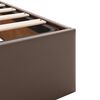 vidaXL Ottoman-Bett mit Matratzen Braun 180x200 cm Kunstleder
