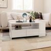 vidaXL Couchtisch Hochglanz-Wei&szlig; 102x55x42 cm Holzwerkstoff