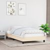 vidaXL Bettgestell ohne Matratze Creme 90x190 cm Stoff