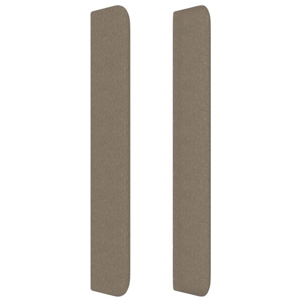 vidaXL Kopfteil mit Ohren Taupe 183x16x118/128 cm Stoff