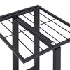 vidaXL Blumenst&auml;nder 4-Etagen mit Rollen 44x23x80 cm Schwarz Eisen