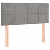 vidaXL Boxspringbett mit Matratze & LED Hellgrau 120x190 cm Samt
