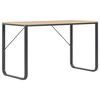 vidaXL Computertisch Schwarz und Eiche 120x60x73 cm