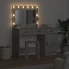 vidaXL Schminktisch mit T&uuml;r 2 pcs Grau 40 x 41 x 75 cm Holzwerkstoff