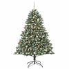 vidaXL K&uuml;nstlicher Weihnachtsbaum mit 300 LEDs mit St&auml;nder Gr&uuml;n 210 cm