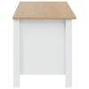 vidaXL Aufbewahrungsbox Hill Wei&szlig; und Honigbraun 90 x 40 x 45 cm