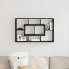 vidaXL Wandregal Schwarz Eichen-Optik 85 x 16 x 52,5 cm Holzwerkstoff