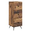 vidaXL Schubladenschrank Altholz 33 x 34,5 x 90 cm Holzwerkstoff