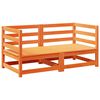 vidaXL 2-tlg. Garten-Sofagarnitur Wachsbraun Massivholz Kiefer