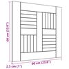 vidaXL Tischplatte Massivholz Teak 60&times;60&times;2,5 cm