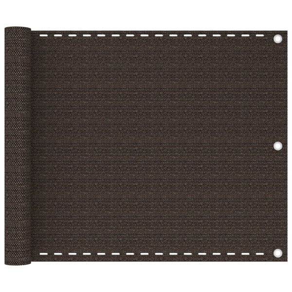 vidaXL Balkon-Sichtschutz Braun 75x600 cm HDPE