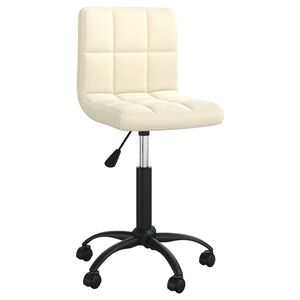 vidaXL B&uuml;rostuhl Drehbar Creme Samt