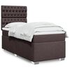 vidaXL Boxspringbett mit Matratze Dunkelbraun 100x200 cm Stoff