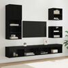vidaXL TV Wand Einheiten mit LED 5 pcs Schwarz Eichen-Optik