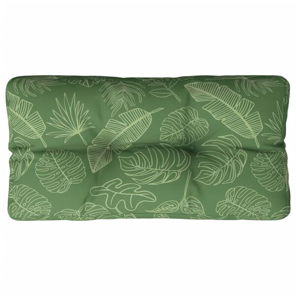 vidaXL Palettenkissen Blattmuster 80x40x12 cm Stoff
