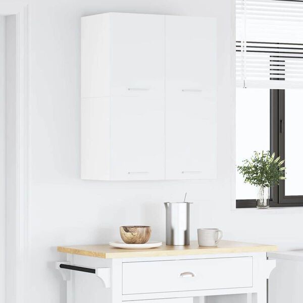 vidaXL H&auml;ngeschrank mit Speicher Wei&szlig; 60 x 31 x 40 cm Holzwerkstoff
