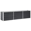 vidaXL Garten-Hochbeet Verzinkter Stahl 240&times;40&times;45 cm Anthrazit