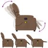 vidaXL Massagesessel Braun Stoff